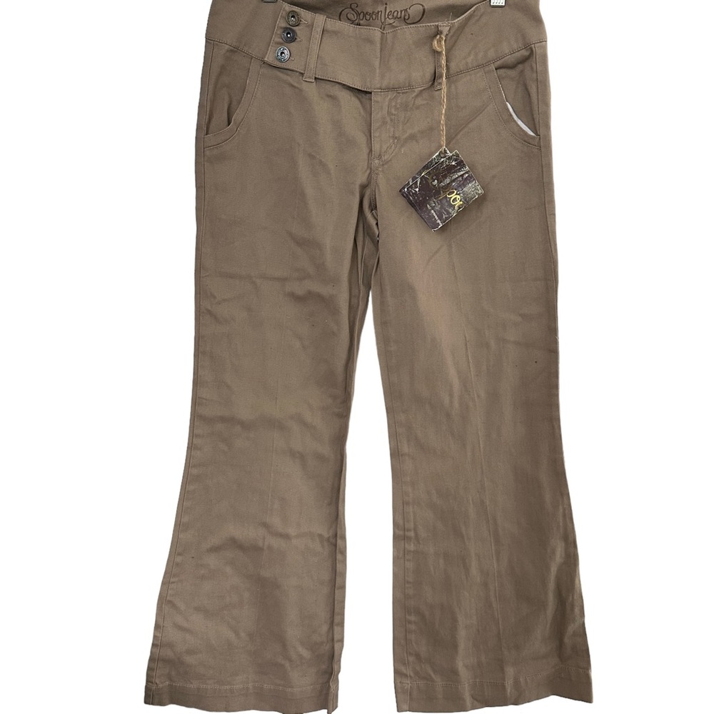 SpoonJeans Tan Flare Leg Pants NWT Size 7